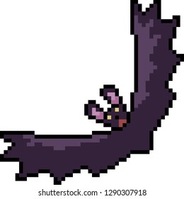 vector pixel art bat dark isolated cartoon