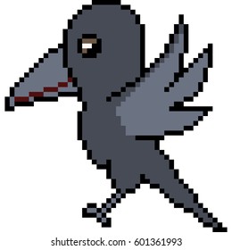 vector pixel art bird