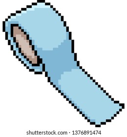 vector pixel art blue tape isolated cartoon