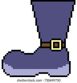 vector pixel art boot isolated