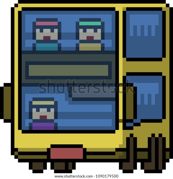 vector pixel art
bus transport isolated
cartoon