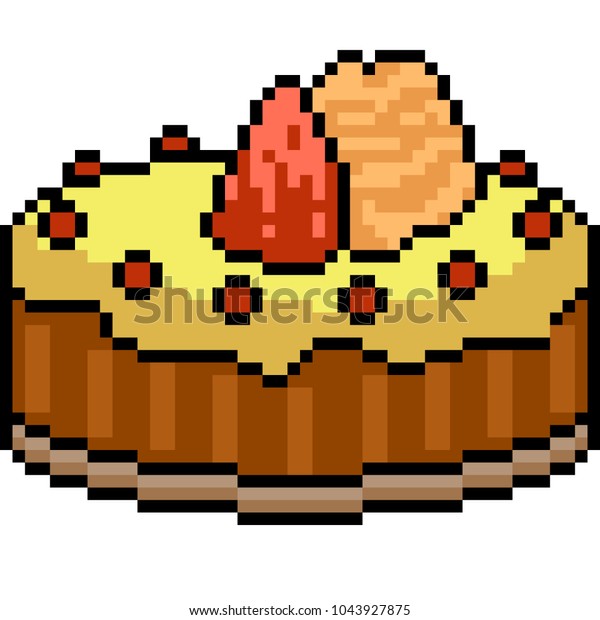 Vector Pixel Art Cake Isolated Cartoon Stock Vector (Royalty Free ...