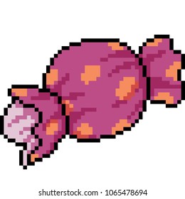 vector pixel art candy sweet isolated cartoon