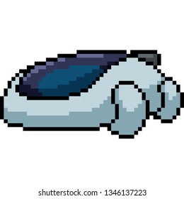vector pixel art classic car isolated cartoon