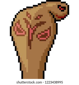 vector pixel art cobra fierce isolated cartoon
