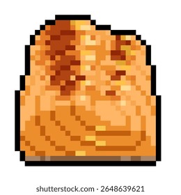 Vetor pixel arte de salmão cozido ou grelhado com polpa laranja pronto para comer como bife de salmão muito saboroso delicioso para o jogo, elemento, ícone, adesivo