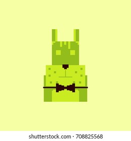 Vector pixel art dog