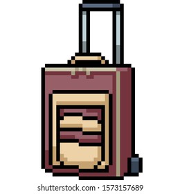 vector pixel art drag bag isolated cartoon