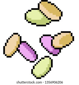 vector pixel art drug isolated cartoon