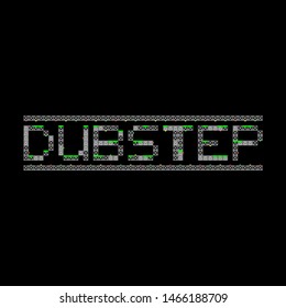 Vector pixel art dubstep sign for game app web and advertise