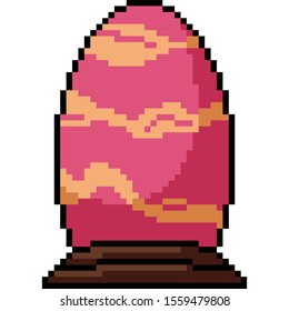 vector pixel art egg decoration isolated cartoon
