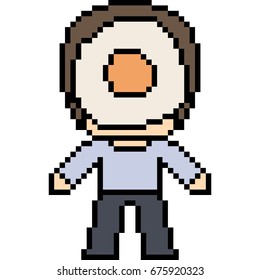 vector pixel art embarrassing isolated