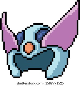 vector pixel art fantasy helm isolated cartoon