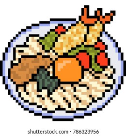 Vector Pixel Art Food Isolated