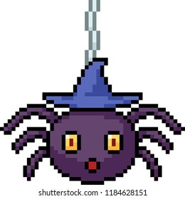 vector pixel art halloween monster isolated cartoon