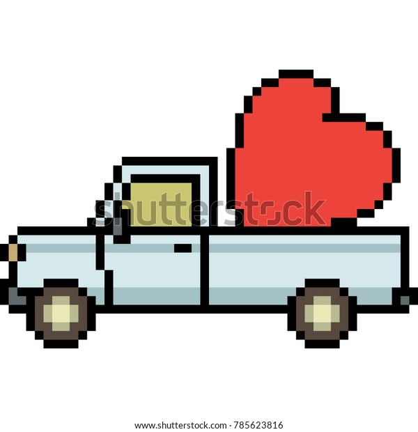 vector pixel art heart\
pick up isolated