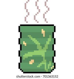 vector pixel art hot drink isolated