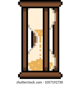 Vector Pixel Art Hourglass Isolated Cartoon Stock Vector (Royalty Free ...