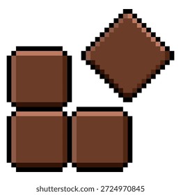 Vector Pixel Art Icon - Barra de chocolate