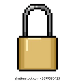 Ícone de Pixel Art de Vetor - Cadeado