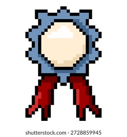 Vector Pixel Art Icon - Vote Badge Icon