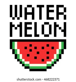 Vector Pixel Art Illustration With Fruit