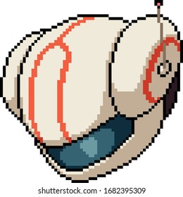 vector pixel art isolated cyber helmet