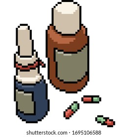 conjunto de medicamentos aislados en píxeles vectoriales