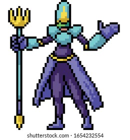 personaje de fantasía aislado de píxeles vectoriales
