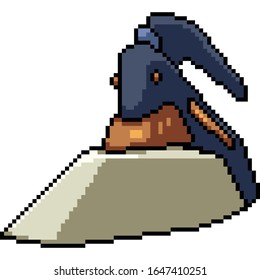 vector pixel art isolated iron