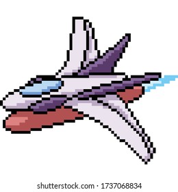 gráfico de píxeles vectoriales aislado chorro dron