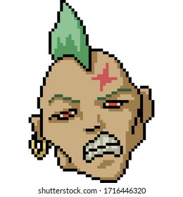 vector pixel art isolated thug