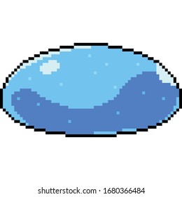 vector pixel art isolated water drop
