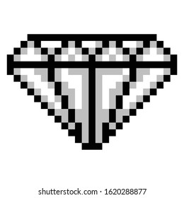 Vector pixel art jewelry isolated.  Pixel art 8 bit video games, icons, applications