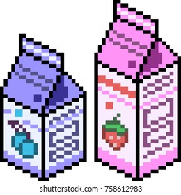 Vector Pixel Art Juice Package Isolated Stock Vector (Royalty Free ...
