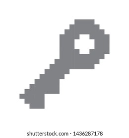 vector pixel art key isolated