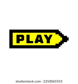 Vector pixel art lettering play
