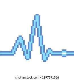 vector pixel art life signal  isolated cartoon
