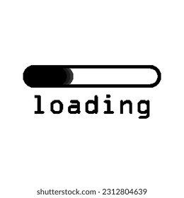 Vector pixel art - loading