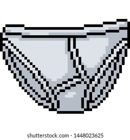 vector pixel art male panty isolated cartoon