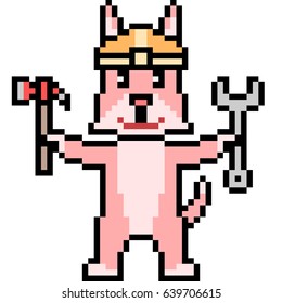 vector pixel art mechanic