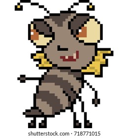 vector pixel art monster isolated
