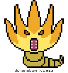 vector pixel art monster isolated