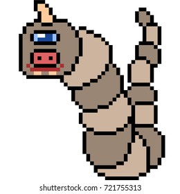 vector pixel art monster isolated