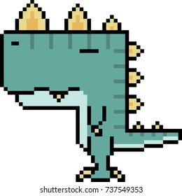 vector pixel art monster isolated