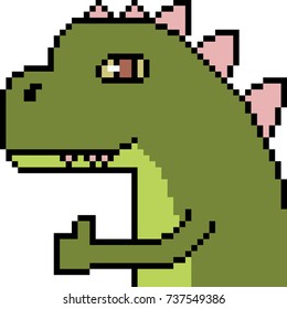 vector pixel art monster isolated