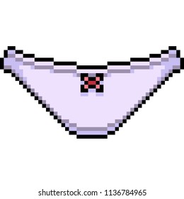vector pixel art panty isolated cartoon