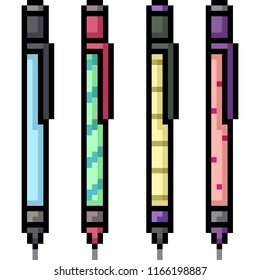 desenho animado isolado de lápis de arte de pixel vetorial