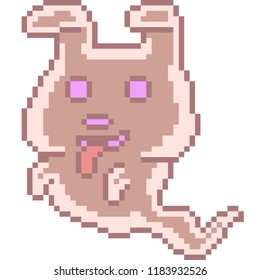 vector pixel art pet spirit isolated cartoon
