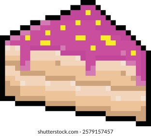 vector pixel art Pink Sprinkle Delight